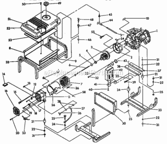 Page B Diagram and Parts List for 580327290  Craftsman Generator