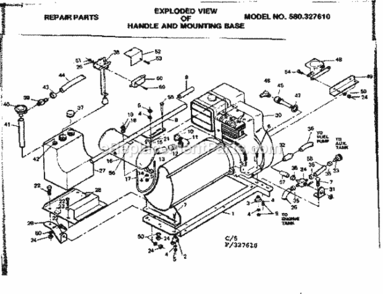 Page C Diagram and Parts List for 580327620  Craftsman Generator