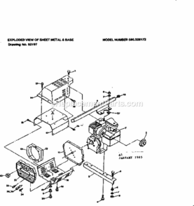Page A Diagram and Parts List for 580328172  Craftsman Generator
