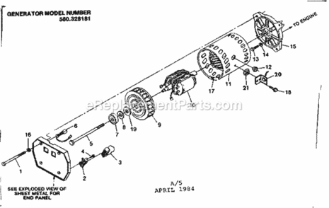 Part Location Diagram of 14262255 Generac OBS RECOIL STRTR ASS