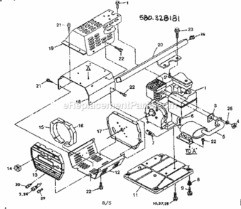 Page B Diagram and Parts List for 580328181  Craftsman Generator