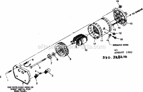 Page A Diagram and Parts List for 580328210  Craftsman Generator