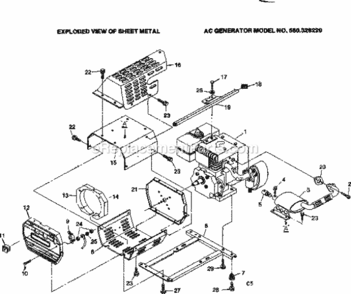 Page C Diagram and Parts List for 580328210  Craftsman Generator