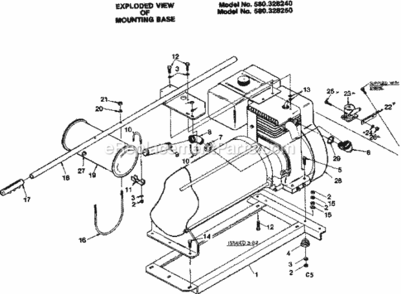 Page C Diagram and Parts List for 580328240  Craftsman Generator