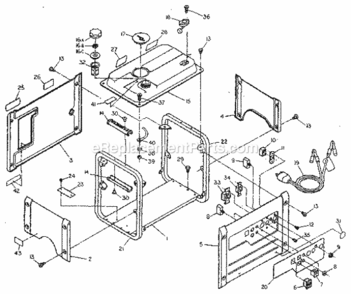 Part Location Diagram of 67101 Generac Cradle End-gen 3600w