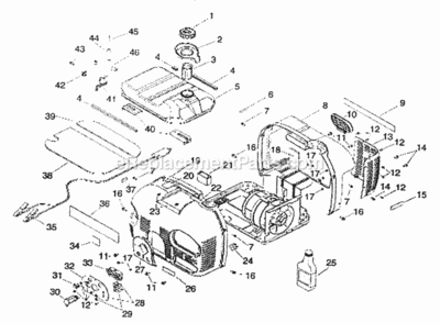Part Location Diagram of 187438GS Generac FILTER, FUEL, SRV