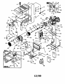 Page A Diagram and Parts List for 580329180  Craftsman Generator