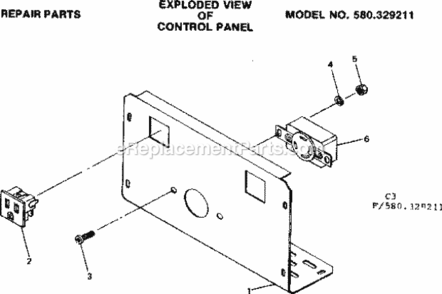 Page C Diagram and Parts List for 580329211  Craftsman Generator