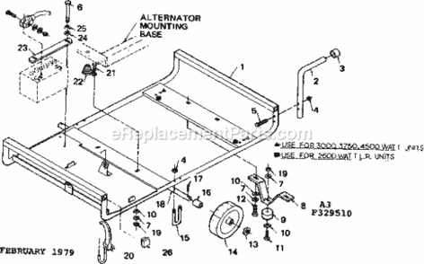 Page A Diagram and Parts List for 580329510  Craftsman Generator