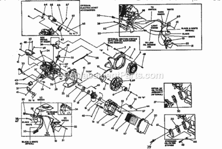 Page B Diagram and Parts List for 580676550  Craftsman Generator