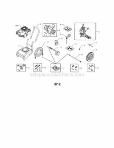 Page A Diagram and Parts List for 580752921  Craftsman Pressure Washer