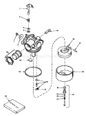 Carburetor 632589 (71/143... Diagram and Parts List for 580757350  Craftsman Pressure Washer