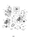Main Unit Diagram and Parts List for 580768020  Craftsman Pressure Washer