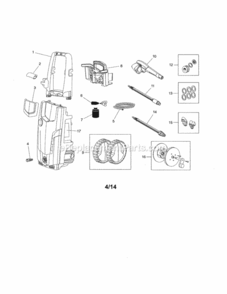 Part Location Diagram of 319422GS Briggs and Stratton HANDLE