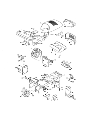 Chassis And Enclosures Diagram and Parts List for 917274641  Craftsman Lawn Tractor