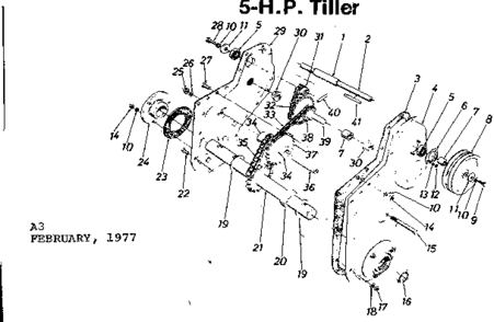 Part Location Diagram of 05034A Husky Bearing Housing