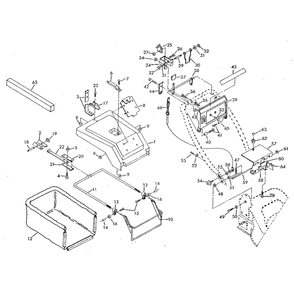 Bagger Diagram and Parts List for 917374510 1980'S MODEL Craftsman Lawn Mower
