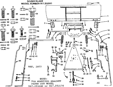 Part Location Diagram of 9912R Craftsman Warranty tag