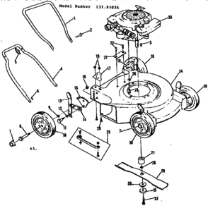 Part Location Diagram of 1820 Craftsman Grass catcher