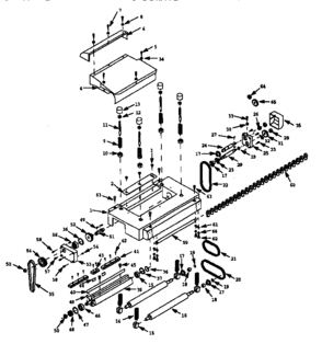 Replacements Diagram and Parts List for 35123383  Craftsman Planer Jointer