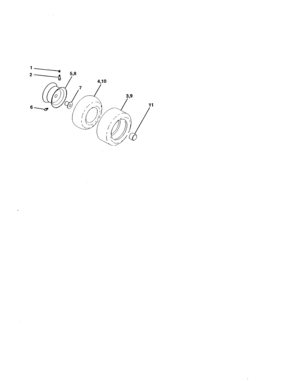 Wheels And Tires Diagram and Parts List for 917271750  Craftsman Lawn Tractor