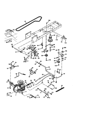 Ground Drive Diagram and Parts List for 917273380  Craftsman Lawn Tractor