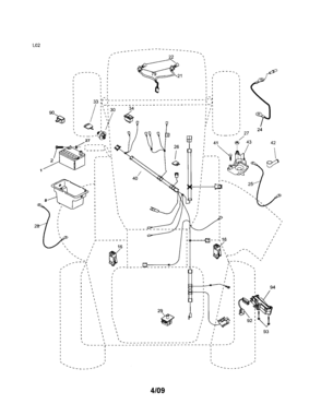 Electrical Diagram and Parts List for 917253280  Craftsman Lawn Tractor