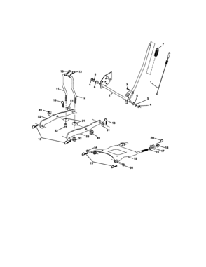 Lift Assembly Diagram and Parts List for 917275700  Craftsman Lawn Tractor
