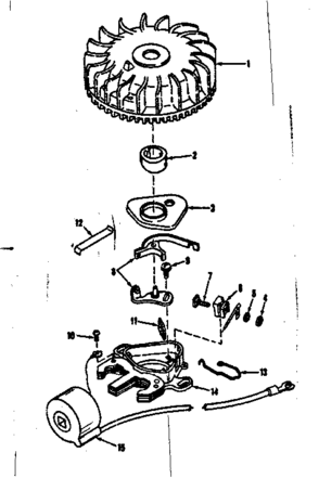 Magneto (tecumseh No.5000) Diagram and Parts List for 143103011  Craftsman Engine