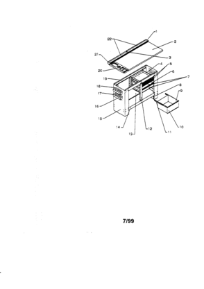 5 Drawer Workbench Diagram and Parts List for 706659551  Craftsman Tool Stand & Cart