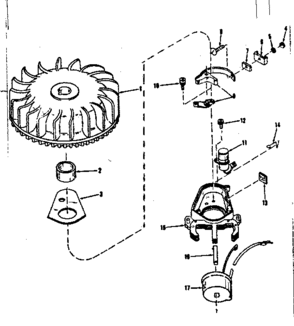 Magneto (wico Fw-2640) Diagram and Parts List for 143102152  Craftsman Engine