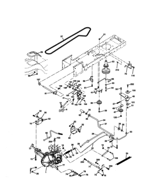 Ground Drive Diagram and Parts List for 917277041  Craftsman Lawn Tractor