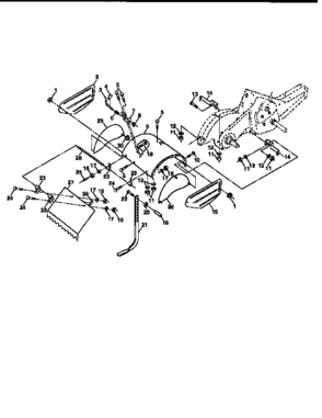 Tine Shield Diagram and Parts List for 917295652  Craftsman Tiller