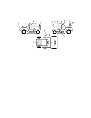 Decals Diagram and Parts List for 917272064  Craftsman Lawn Tractor