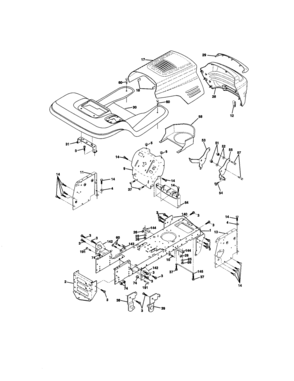 Chassis And Enclosures Diagram and Parts List for 917270660  Craftsman Lawn Tractor