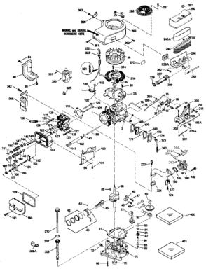 Replacement Parts Diagram and Parts List for 143416042  Craftsman Engine