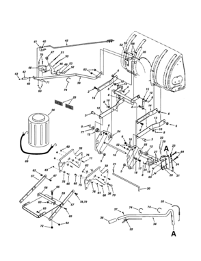 Plastic Keg/mounting Plate Diagram and Parts List for 486248381  Craftsman Snow Blower