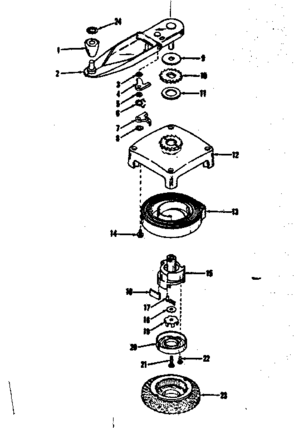 Self Starter No. 29491 Diagram and Parts List for 14320400  Craftsman Engine