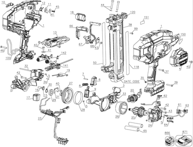 Diagram Diagram and Parts List for CMCN616C1 Type 1 Craftsman Nailer