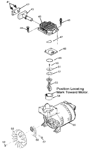 Default 2 Diagram and Parts List for 919-15445 Type 0 Craftsman Compressor