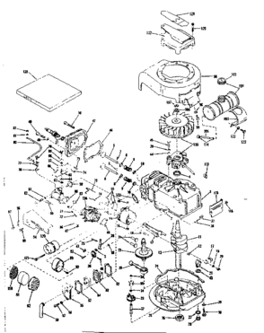 Basic Engine Diagram and Parts List for 143106010  Craftsman Engine