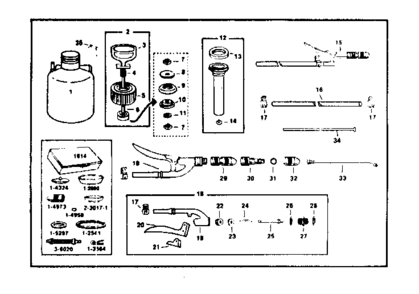 Part Location Diagram of 1614 Craftsman Lawn sprayer repair kit
