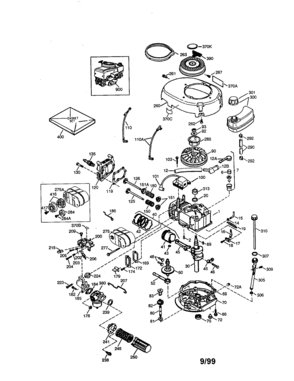 Craftsman 4 - Cycle Engine Diagram and Parts List for 143994024  Craftsman Engine