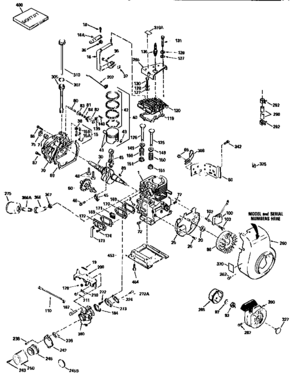 Replacement Parts Diagram and Parts List for 143946007  Craftsman Engine