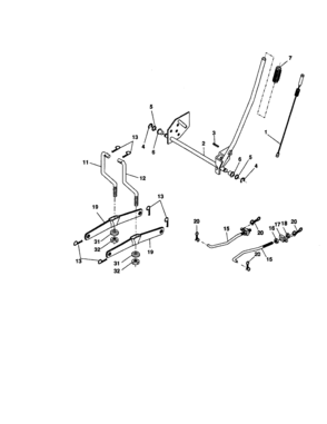 Lift Diagram and Parts List for 917275685  Craftsman Lawn Tractor