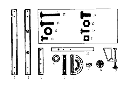 Part Location Diagram of 7K689 Craftsman Protractor