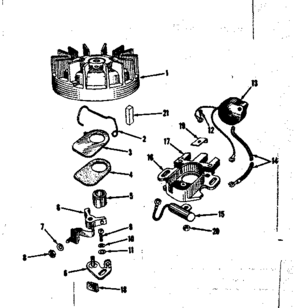 No. 27986 Magneto Diagram and Parts List for 14343202  Craftsman Engine