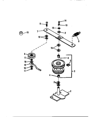 Pulley Assembly Diagram and Parts List for 842240561  Craftsman Snow Blower