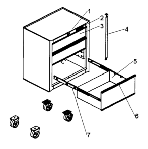 Tool Cabinet Diagram and Parts List for 70631016  Craftsman Tool Stand & Cart