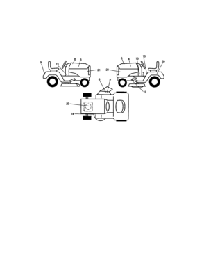 Decals Diagram and Parts List for 917271743  Craftsman Lawn Tractor